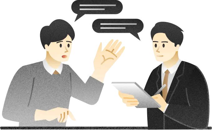 お打ち合わせにて課題をヒアリング